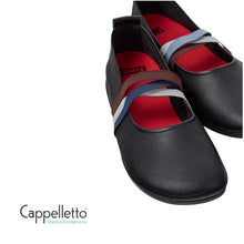 Carica l&#39;immagine nel visualizzatore di Gallery, TWINS Scarpe Ballerina in Pelle Nera Donna
