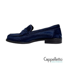 Carica l'immagine nel visualizzatore di Gallery, ELSA Mocassino Donna in Eco Cavallino Blu

