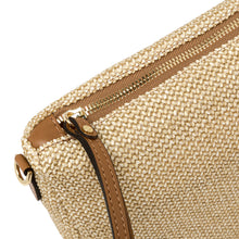 Carica l'immagine nel visualizzatore di Gallery, NORA Pouch Raffia Naturale/Cuoio
