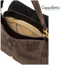 Carica l'immagine nel visualizzatore di Gallery, HELENA ROUND Borsa Media in Suede Moka
