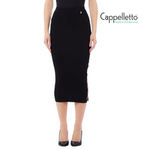 Carica l&#39;immagine nel visualizzatore di Gallery, Gonna Longuette in Maglia Nera MF5034
