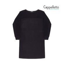 Carica l&#39;immagine nel visualizzatore di Gallery, TERRY Abito Maglia Carrè Alzatine - Nero
