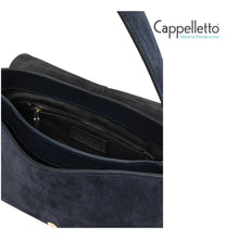 Carica l'immagine nel visualizzatore di Gallery, HELENA ROUND Borsa Media in Suede Notturno
