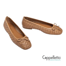 Carica l'immagine nel visualizzatore di Gallery, BIENZA Ballerina in Pelle Intrecciata Mid Skin
