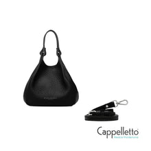 Carica l&#39;immagine nel visualizzatore di Gallery, DUA Baby Borsa in Pelle Nero/Castoro
