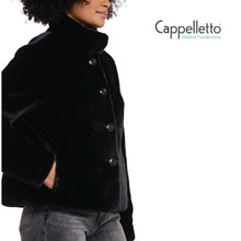 Carica l&#39;immagine nel visualizzatore di Gallery, VIE Giubbo Monopetto EcoPelliccia Nero
