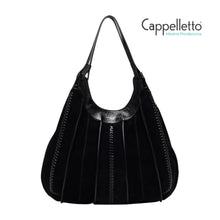 Carica l'immagine nel visualizzatore di Gallery, DUA Borsa Grande in Pelle e Suede Ralph Nero
