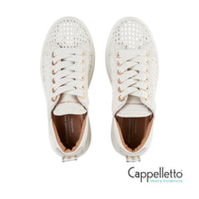 Carica l'immagine nel visualizzatore di Gallery, WEMBLEY Donna in Pelle Intrecciata Bianca 0075
