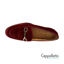 Carica l&#39;immagine nel visualizzatore di Gallery, DALCY Mocassino Donna in Velluto Bordeaux
