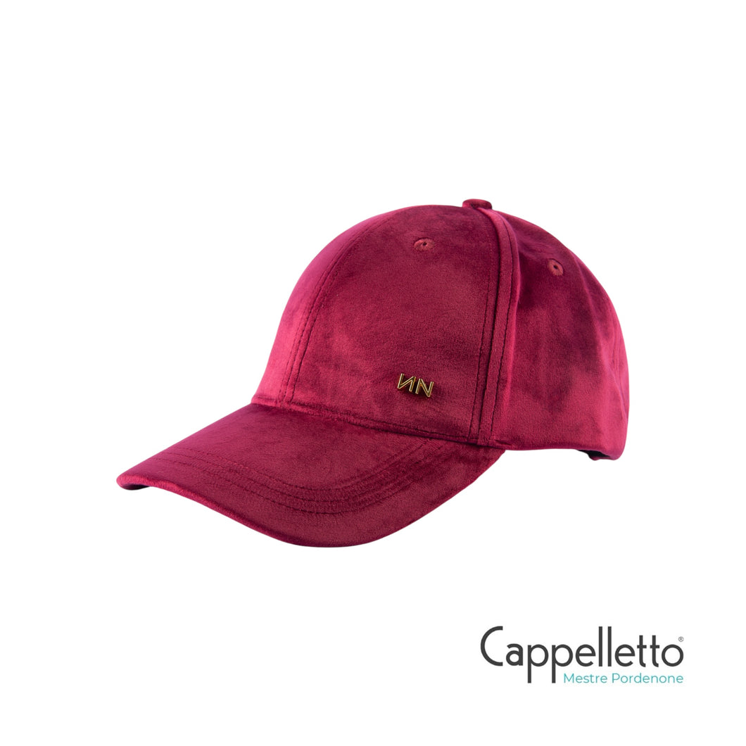 ZELIA Cappello Baseball Logo NN Oro Velluto - Rubino