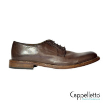 Carica l&#39;immagine nel visualizzatore di Gallery, Derby Liscio Sfoderato Pelle Marrone 6436
