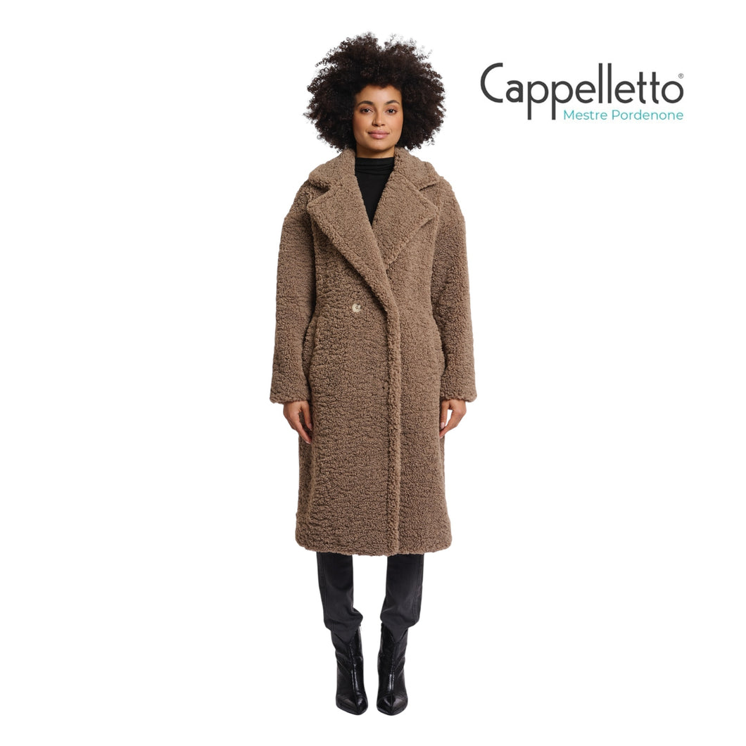 ELICIA Cappotto Teddy Doppiopetto Toffee