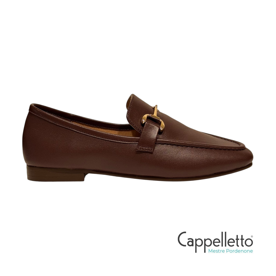 ASHIE Mocassino In Pelle Bordeaux