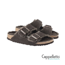 Carica l&#39;immagine nel visualizzatore di Gallery, Arizona Donna Shearling Pelle Scamosciata - Mocha
