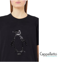 Carica l&#39;immagine nel visualizzatore di Gallery, T-shirt Nero Pinguin Fashion MF5412
