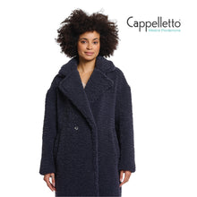 Carica l&#39;immagine nel visualizzatore di Gallery, ELICIA Cappotto Teddy Doppiopetto Notte Grigia
