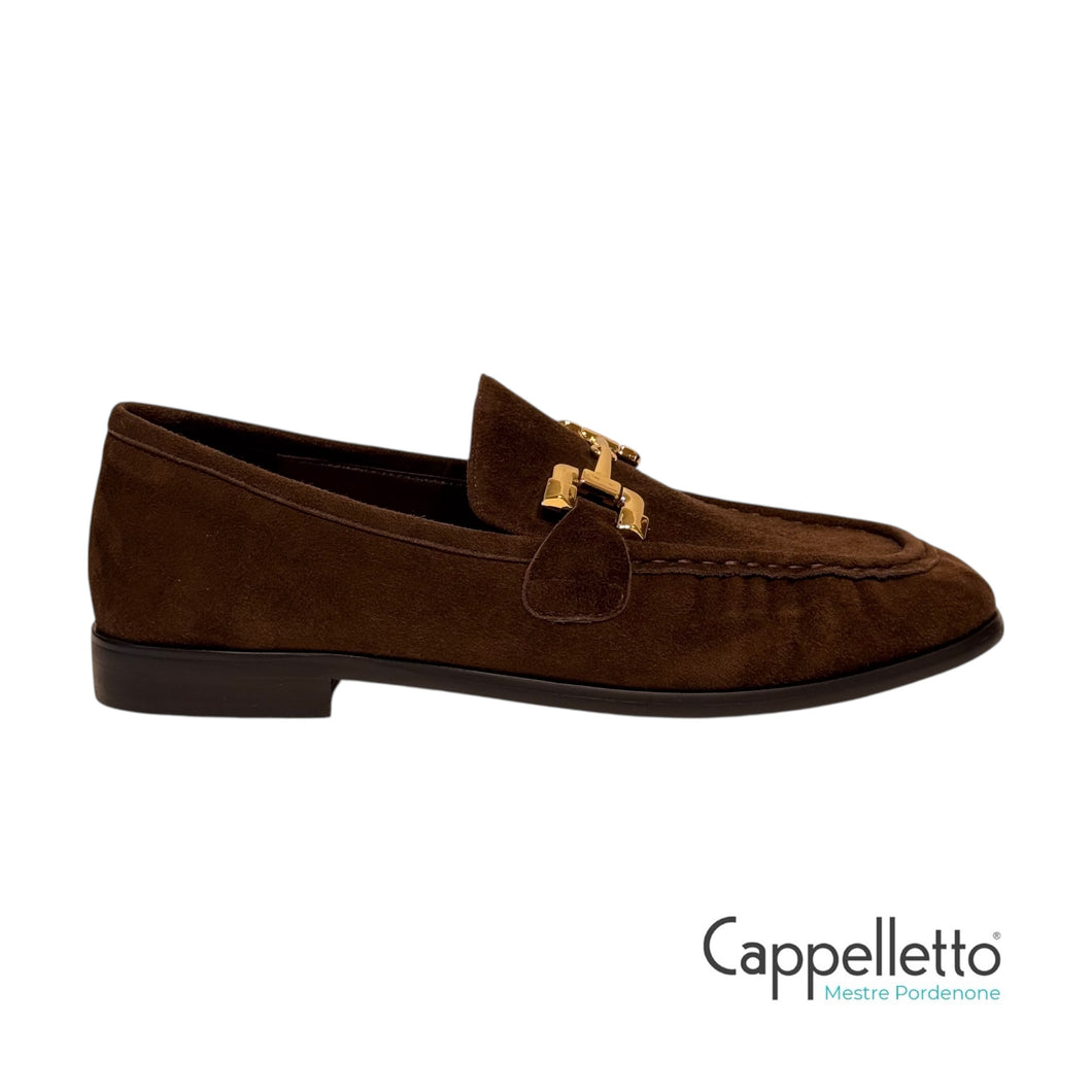 CANDELARIA Mocassino Morsetto Camoscio Dark Brown