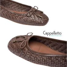 Carica l'immagine nel visualizzatore di Gallery, BIENZA Ballerina in Pelle Intrecciata Mid Brown
