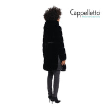 Carica l&#39;immagine nel visualizzatore di Gallery, BRIDGET EcoPelliccia con Dettagli in EcoPelle Nero
