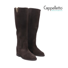 Carica l&#39;immagine nel visualizzatore di Gallery, Stivale Alto Desirè Testa di Moro con V Oro 2568
