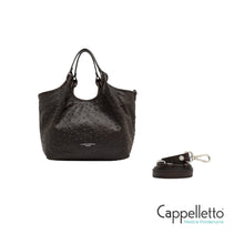 Carica l'immagine nel visualizzatore di Gallery, DUA Borsa Media Pelle Stampa Struzzo Espresso

