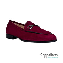 Carica l'immagine nel visualizzatore di Gallery, DALCY Mocassino Donna con Morsetto in Camosco Borgogna
