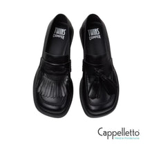 Carica l'immagine nel visualizzatore di Gallery, TWINS Mocassino Donna con Fiocchetti in Pelle Nera
