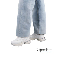 Carica l'immagine nel visualizzatore di Gallery, VICTORIA Donna in Pelle Bianca Mesh e Suede 1082
