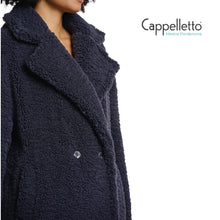 Carica l&#39;immagine nel visualizzatore di Gallery, ELICIA Cappotto Teddy Doppiopetto Notte Grigia
