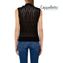 Carica l'immagine nel visualizzatore di Gallery, Top in Maglia con Fiocco Nero WA6329
