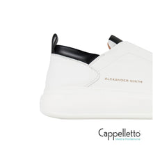 Carica l'immagine nel visualizzatore di Gallery, WEMBLEY Slip-on Uomo in Pelle Bianco/Nero 2384
