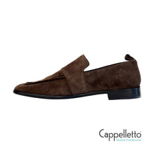 Carica l'immagine nel visualizzatore di Gallery, PERCY Mocassino in Camoscio Cioccolato
