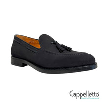 Carica l'immagine nel visualizzatore di Gallery, Mocassino 644 con Nappine in Suede Blu
