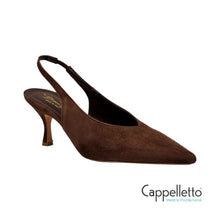 Carica l'immagine nel visualizzatore di Gallery, SlingBack in Camoscio Testa di Moro S670
