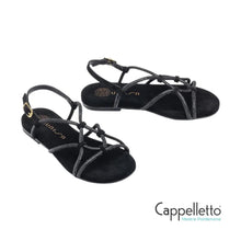 Carica l&#39;immagine nel visualizzatore di Gallery, COOPER Sandalo Flat Nero
