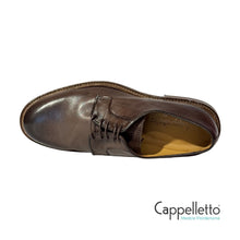Carica l&#39;immagine nel visualizzatore di Gallery, Derby Liscio Sfoderato Pelle Marrone 6436
