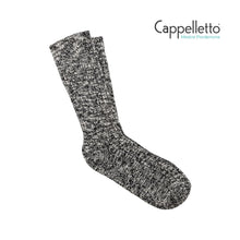 Carica l&#39;immagine nel visualizzatore di Gallery, Cotton Slub Calzino Black/Gray
