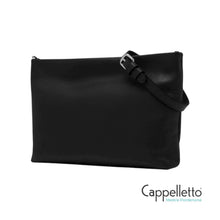 Carica l'immagine nel visualizzatore di Gallery, BRENDA Pochette in Pelle Martellata Nera
