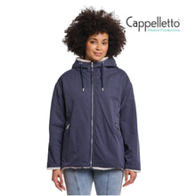 Carica l&#39;immagine nel visualizzatore di Gallery, INES Giubbo Reversibile con Cappuccio Notte Grigia
