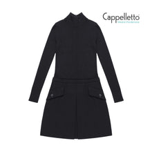 Carica l&#39;immagine nel visualizzatore di Gallery, ASHLEY Abito con Corpino in Lana - Nero
