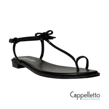 Carica l&#39;immagine nel visualizzatore di Gallery, ERIN Sandalo Gioiello Flat Nero
