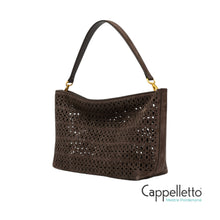Carica l'immagine nel visualizzatore di Gallery, MASHUP Borsa Piccola in Suede Laserato Moka
