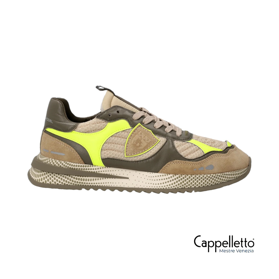 OLYMPIQUE Low Uomo Fancy Resau Neon/Militare FRN2