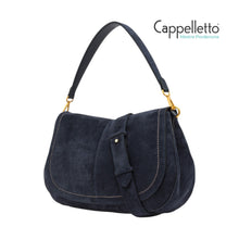 Carica l'immagine nel visualizzatore di Gallery, HELENA ROUND Borsa Media in Suede Notturno
