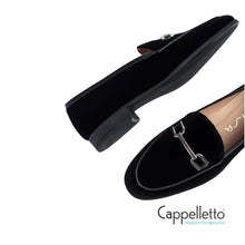 Carica l&#39;immagine nel visualizzatore di Gallery, DALCY Mocassino Donna in Velluto Nero
