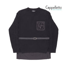 Carica l&#39;immagine nel visualizzatore di Gallery, MIG Maglia Girocollo Inserto Nylon - Nero
