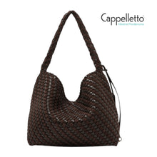 Carica l'immagine nel visualizzatore di Gallery, AURELIE Borsa Media in Pelle Intrecciata Espresso
