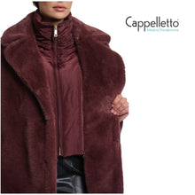 Carica l&#39;immagine nel visualizzatore di Gallery, GEESJE Cappotto Monopetto in EcoPelliccia Cioccolato
