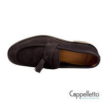 Carica l'immagine nel visualizzatore di Gallery, Mocassino Uomo con Nappine in Camoscio Navy PC2
