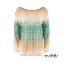 Carica l&#39;immagine nel visualizzatore di Gallery, MASSIVE Maglia ZigZag Degradè Acqua
